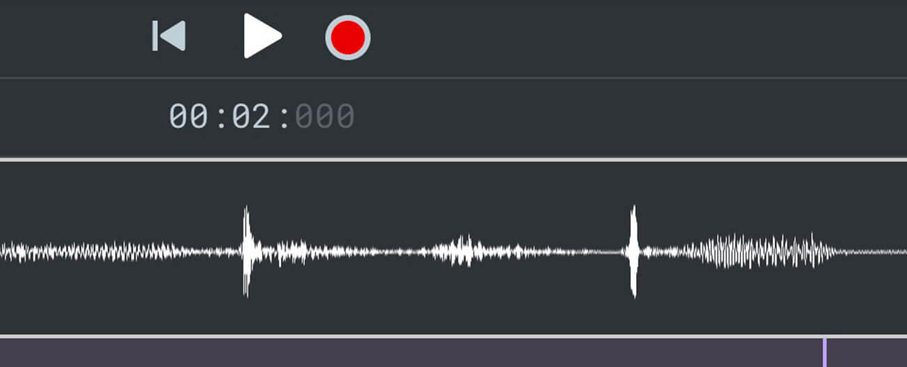 Record right in the app and start editing your audio