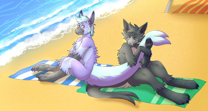 A day at the beach:) - created by zzzzz1 with paint