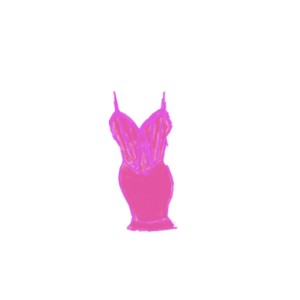 A Purple and Pink Dress  sumo work created by 