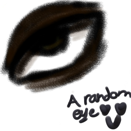 A random eye- - created by Sillyyy with paint