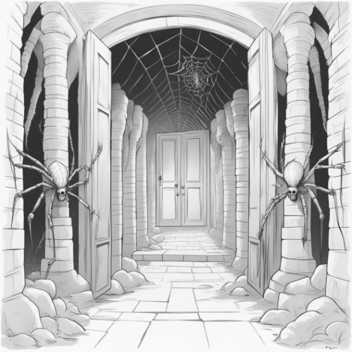 AI fantasy dungeon corridor. - created by Wilhelm Eberhard with paint