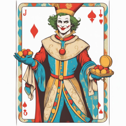 AI Playing Card - Joker 2 - created by Wilhelm Eberhard with paint