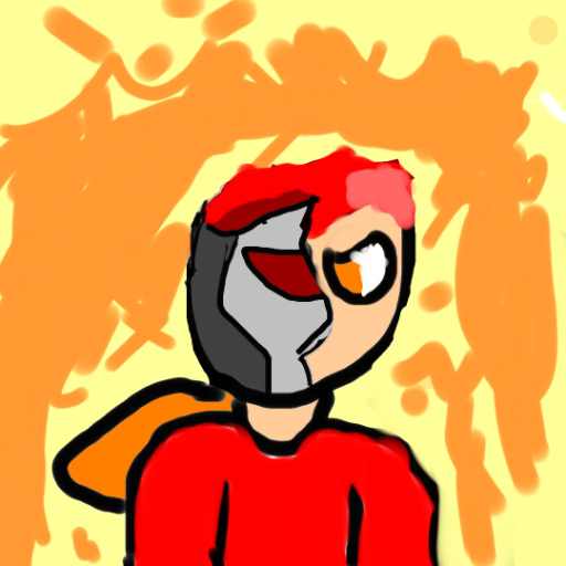 AJ King of Fire - created by AJ with paint