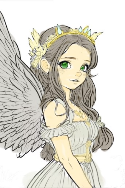 Angel Girl - created by Anna with paint