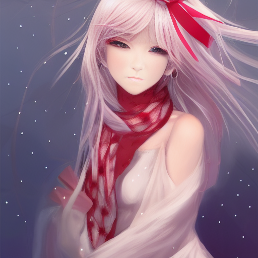 anime girl - created by Animugrill with paint