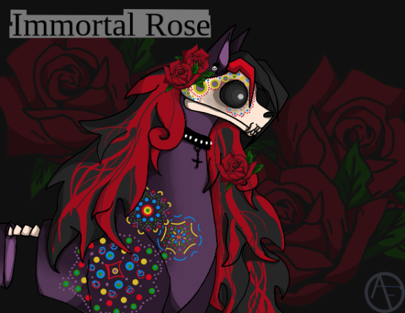 Another Immortal rose drawing (Mlp Oc) - created by Commander Phoenix with paint