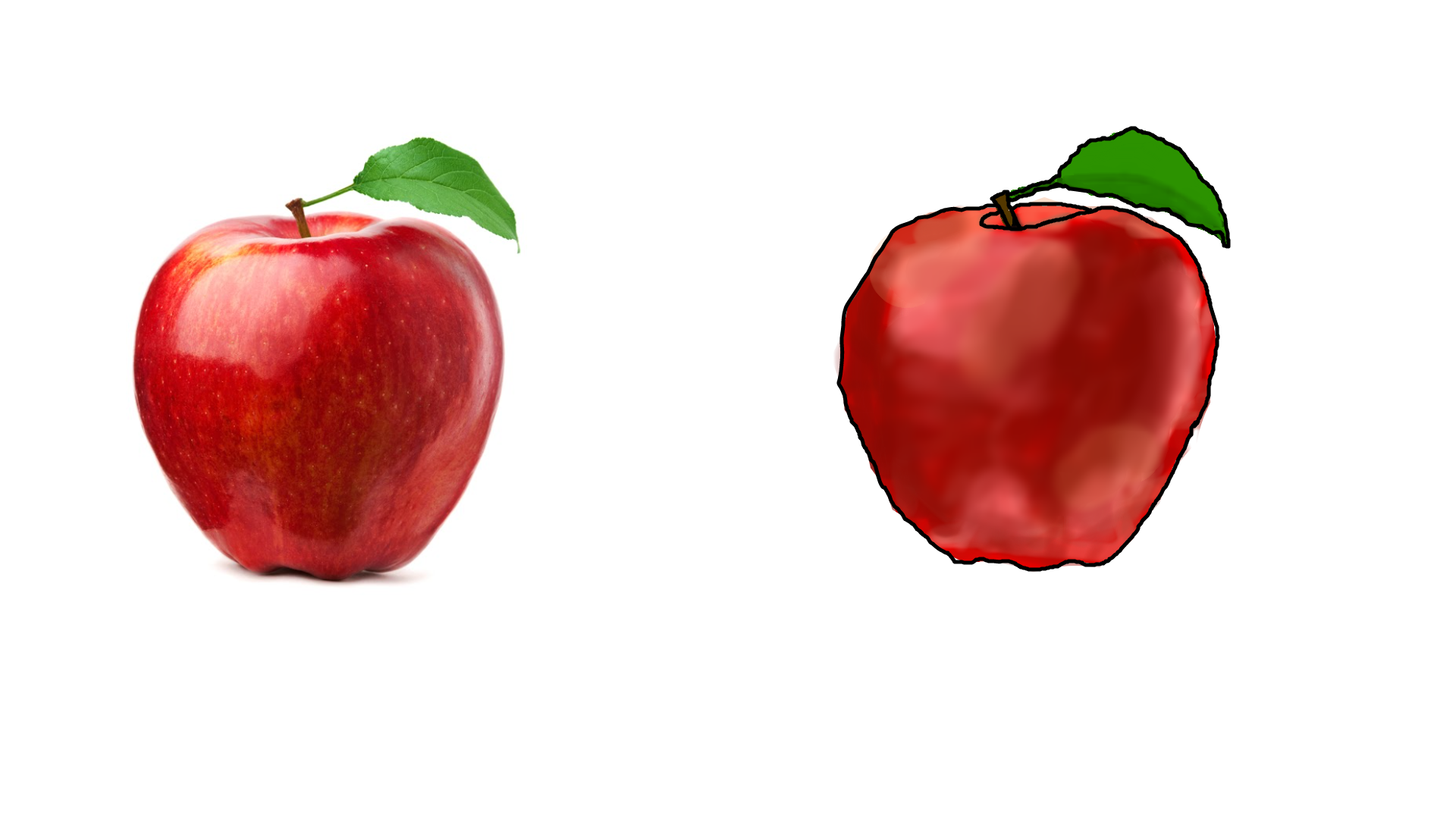 Apple - created by Tawfiq with paint