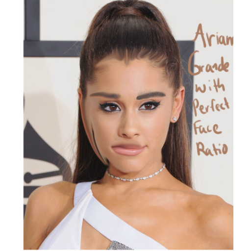 Ariana Grande R with Perfect Face - δημιουργήθηκε από 317150149 με paint