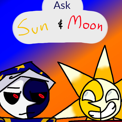 Ask Sun and Moon - created by Hahskeleton with paint