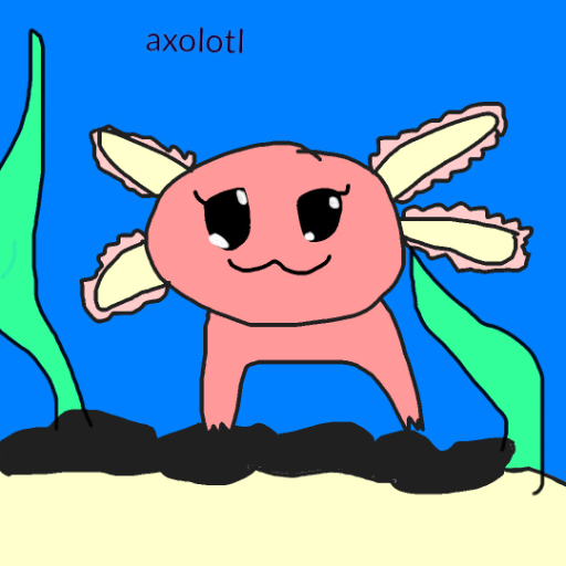 axolotl - created by lili with paint