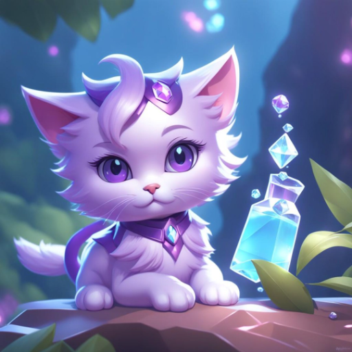 Jocelyn the amethyst kitten - created by Crystal_Quartz with paint