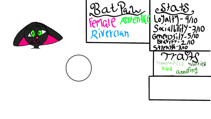 BatPaw refrence sheet - created by Lane with paint