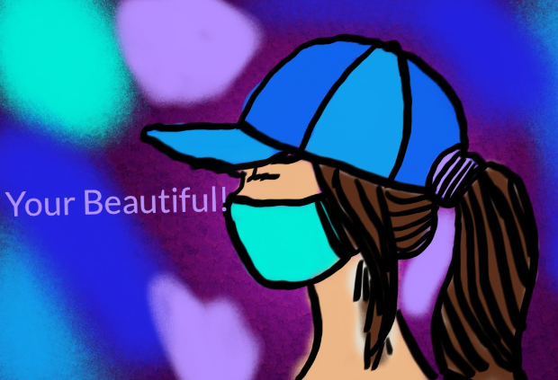 Beautiful Girl - created by Lilly Loiterton with paint