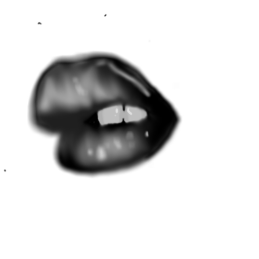 Black and white lips - created by 317150149 with paint