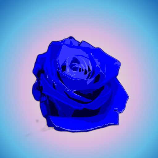 Blue rose - created by Mette M with paint