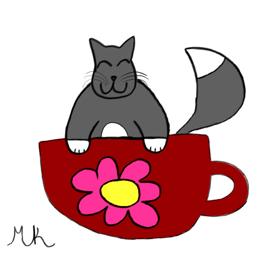 Cat in a cup - created by Wolfgirl1000the2nd with paint