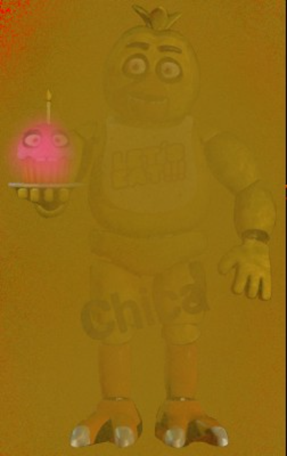 Chica - created by Mason Ramsey with paint