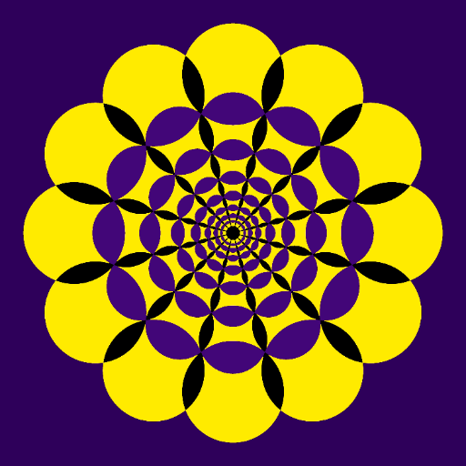 Purple/Yellow/Black Mandala - gemaakt door Vienna Tung met paint