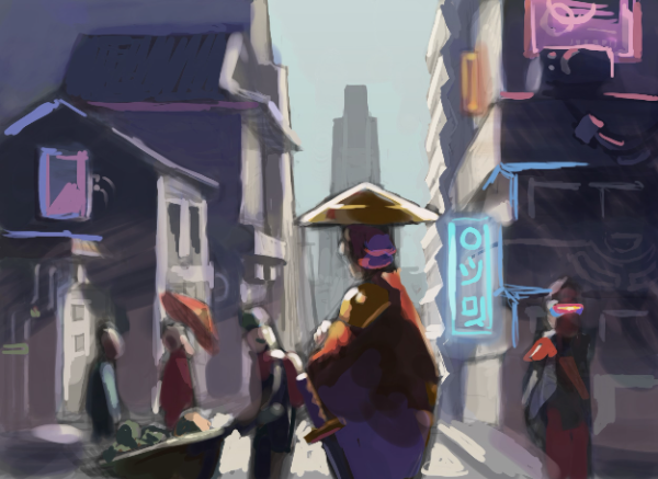 City - created by Jami Liang with paint