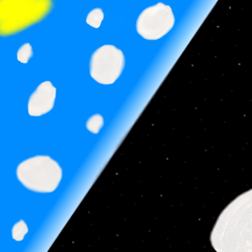 Cloudy Starry Day - created by Savy1 with paint