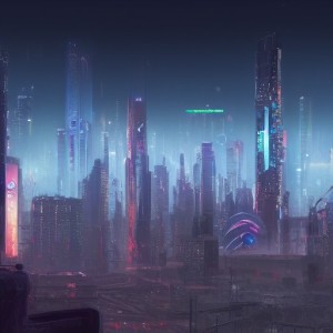 Cyberpunk city / AI generated  sumo work created by 