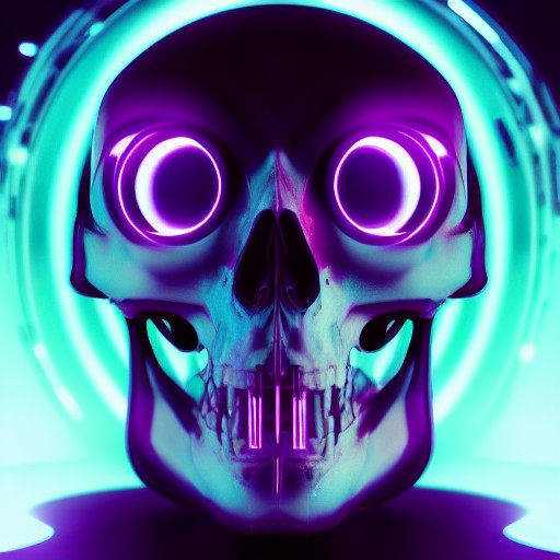 cyberpunk_skull - vytvořil Dark_Soul s paint