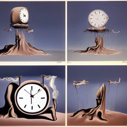Dali clock&#039;s - создано Hannu Koistinen с paint