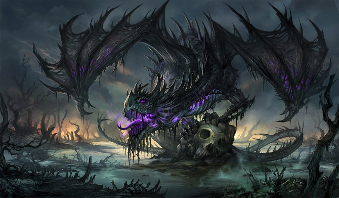 dark dragon - created by (づ｡◕‿‿◕｡)づ with paint