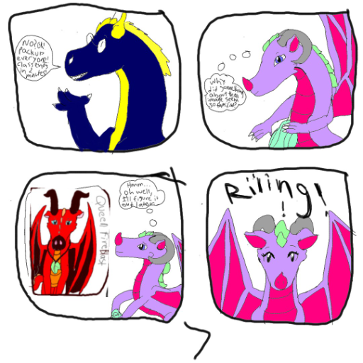 Dragons page 7 - created by PuffyArt with paint