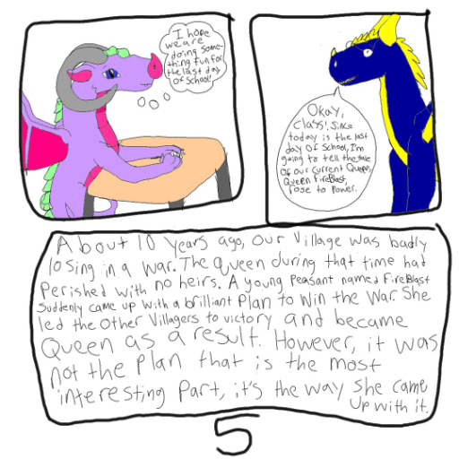 Dragons page 5 - created by PuffyArt with paint