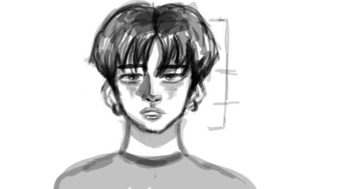 drew on wrong layer failed but why is he kinda... - nilikha ni Azka gamit ang paint