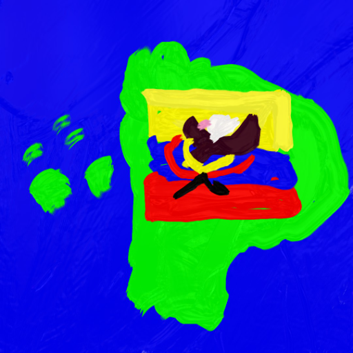 Ecuador world - created by N☠ with paint