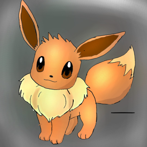 eevee pokiemon - создано Kokokid с paint