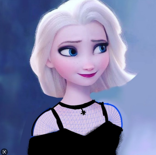 Elsa - created by Hannah with paint