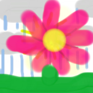 Flower and Rain  sumo work created by 