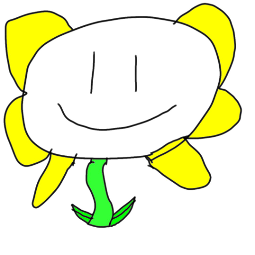 flowey - created by Chaoz lord 77 with paint