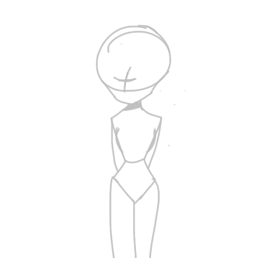 Girl body Base (Use layer 2 layover with black ) - created by Munchkin with paint