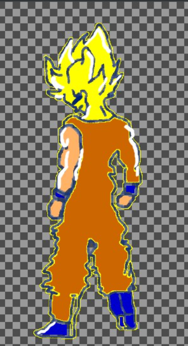 Goku - oprettet af jay med paint