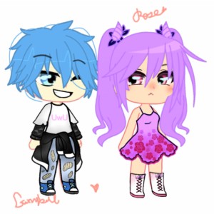 Gumball And Rose Violet in Gacha  sumo work created by 
