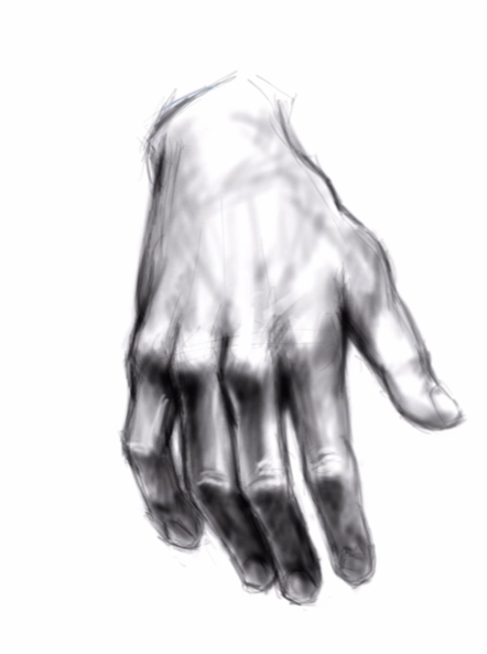 Hand Drawing Study - created by Dejan Devic with paint
