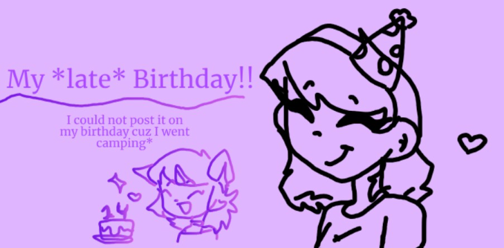 Happy *late* birthday 2 me &lt;3 - creado por rixx con paint