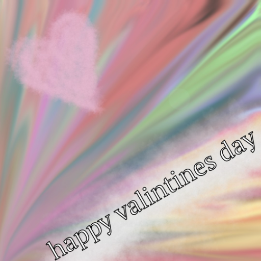 Happy valentines day - created by bitch with paint