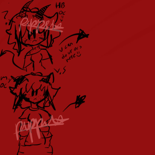 hellava boss oc vs my oc - criado por Puppet_Star com paint