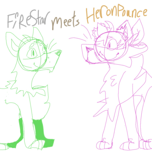 HeronPounce meets Firestar - nilikha ni Eyesore the Rainwing gamit ang paint