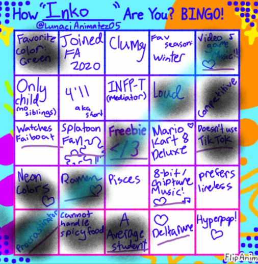 I win bingo (not mine - created by ⋆♱✮ 𝖆𝖈𝖊 ✮♱⋆ with paint