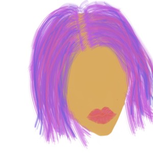 Incomplete Girl with Purple hair  sumo work created by 