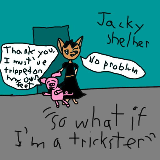 Jacky the Jackal - created by midnight wich with paint