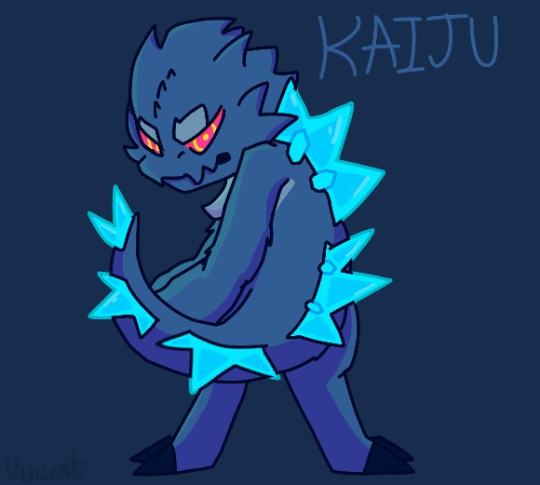 Kaiju - created by Dusty with paint