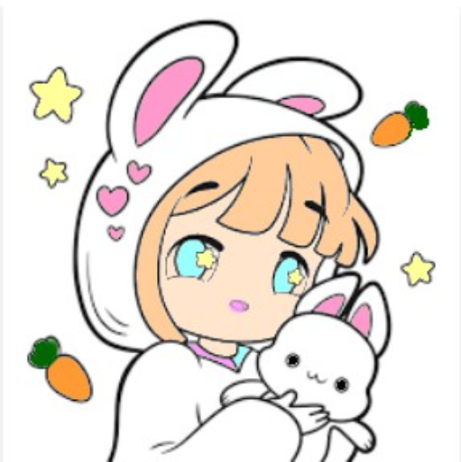 Kawaii bunny - created by Izzy pup with paint