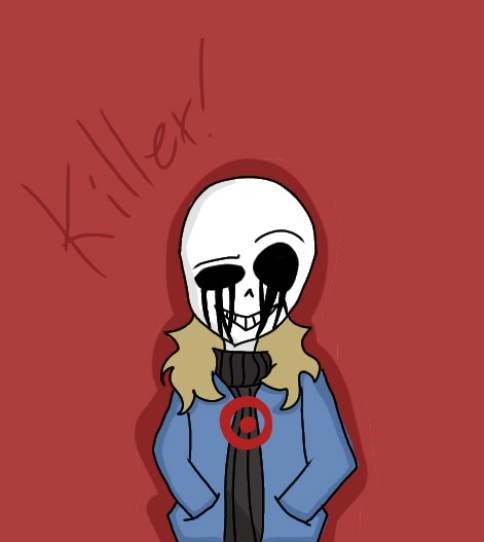 Killer!Sans | Flirty bonehead - created by Raine-Rosa with paint